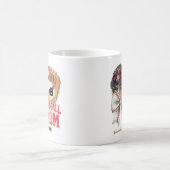 Benutzerdefiniertes Baseball-Mama-Photo-Name Kaffeetasse (Mittel)