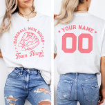 Benutzerdefiniertes Baseball-Mama-Quadrat mit Team T-Shirt<br><div class="desc">Erhöhen Sie Ihren Spieltag mit unserem 'Baseball Mama Squad' Tee, das nun mit dem Teamnamen und der Teamnummer angepasst werden kann! Ideal, um den kleinen Schläger auf dem Diamanten zu unterstützen oder bei jedem Tee-Ball oder Softball zu jubeln. Dieser individuelle Tee ist für jeden stolzen Schrank einer Baseballmutter unverzichtbar. Stell...</div>