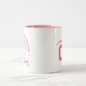 Benutzerdefiniertes Baseball-Mama-Quadrat mit Team Zweifarbige Tasse (Mittel)