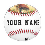 Benutzerdefiniertes Baseball mit Foto für Teamname (Rückseite)