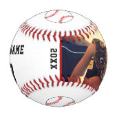 Benutzerdefiniertes Baseball mit Foto für Teamname (Vorderseite)