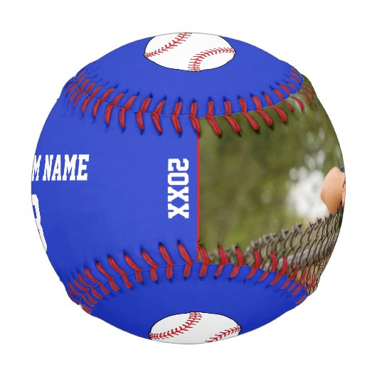 Benutzerdefiniertes Baseball mit Name Number Foto (Vorderseite)