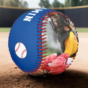 Benutzerdefiniertes Baseball mit Name Number Foto