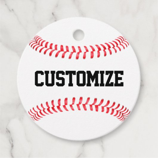 Benutzerdefiniertes Baseball-Party-Team oder Spiel Geschenkanhänger (Vorderseite)