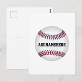 Benutzerdefiniertes Baseball Postkarte (Vorne/Hinten)