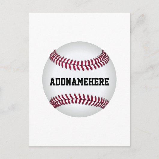 Benutzerdefiniertes Baseball Postkarte (Vorderseite)