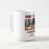 Benutzerdefiniertes Baseball-Senior-Night-Foto Kaffeetasse (Vorderseite Links)