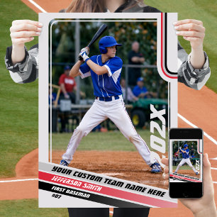Benutzerdefiniertes Baseball-Spielergeschenk in Gr Poster