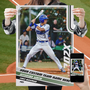 Benutzerdefiniertes Baseball-Spielergeschenk in Gr Poster