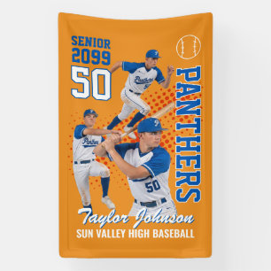 Benutzerdefiniertes Baseball-Sportfoto für Seniore Banner