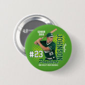 Benutzerdefiniertes Baseball-Team-Foto Senior Nigh Button (Vorne & Hinten)
