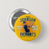 Benutzerdefiniertes Baseball-Team-Foto Senior Nigh Button (Vorne & Hinten)