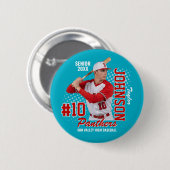 Benutzerdefiniertes Baseball-Team-Foto Senior Nigh Button (Vorne & Hinten)