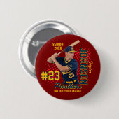Benutzerdefiniertes Baseball-Team-Foto Senior Nigh Button (Vorne & Hinten)