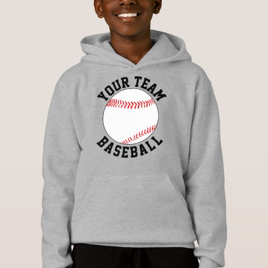 Benutzerdefiniertes Baseball-Team, Name und Anzahl Hoodie (Vorderseite)