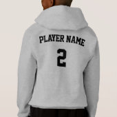 Benutzerdefiniertes Baseball-Team, Name und Anzahl Hoodie (Rückseite)