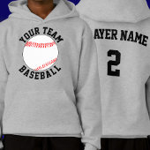 Benutzerdefiniertes Baseball-Team, Name und Anzahl Hoodie