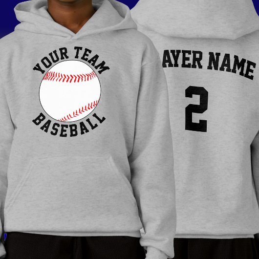 Benutzerdefiniertes Baseball-Team, Name und Anzahl Hoodie