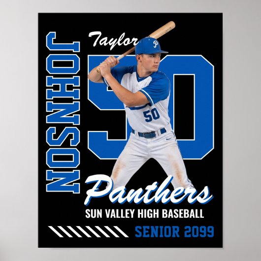 Benutzerdefiniertes Baseball-Trikot mit Foto und R Poster (Vorne)