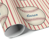 Benutzerdefiniertes Baseball-Wrapping-Papier Geschenkpapier (Rolleneckpunkt)