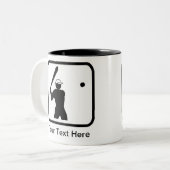 Benutzerdefiniertes Baseballer-Logo Zweifarbige Tasse (Vorderseite Links)