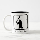 Benutzerdefiniertes Baseballer-Logo Zweifarbige Tasse (Links)