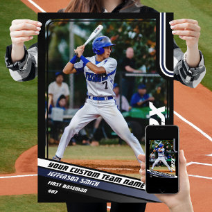 Benutzerdefiniertes Baseballspieler-Geschenk in Bl Poster
