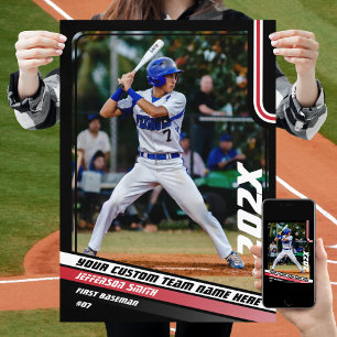 Benutzerdefiniertes Baseballspieler-Geschenk in Ro Poster