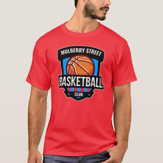 Benutzerdefiniertes Basketball-Logo T-Shirt (Vorderseite)