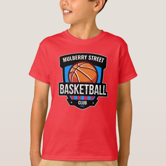 Benutzerdefiniertes Basketball-Logo T-Shirt (Vorderseite)