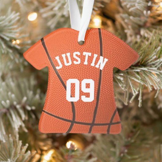 Benutzerdefiniertes Basketball-Monogramm mit Name Ornament (Baum)