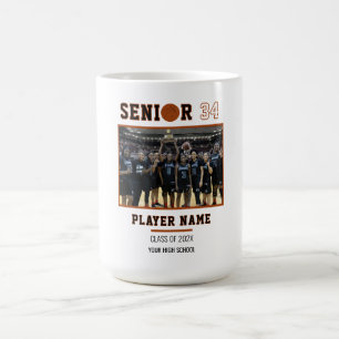 Benutzerdefiniertes Basketball-Senior-Night-Foto Kaffeetasse