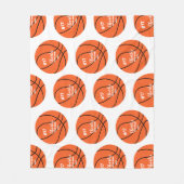 Benutzerdefiniertes Basketball-Spielername Jahr Fleecedecke (Vorderseite)