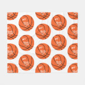 Benutzerdefiniertes Basketball-Spielername Jahr Fleecedecke (Vorderseite (Horizontal))