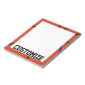 Benutzerdefiniertes Basketball Team Name Notepad f Notizblock (Rotiert)
