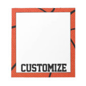 Benutzerdefiniertes Basketball Team Name Notepad f Notizblock (Vorderseite)