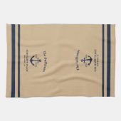 Benutzerdefiniertes Bauernhaus-Monogramm-Haferfloc Geschirrtuch (Horizontal)