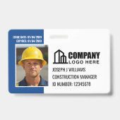 Benutzerdefiniertes Baustellen-ID-Logo QR-Code Nav Ausweis (Vorderseite)