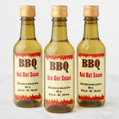 Benutzerdefiniertes BBQ Hot Sauce 2x3" Etikett mit (Flaschen)