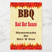 Benutzerdefiniertes BBQ Hot Sauce 2x3" Etikett mit (Einzelnes Label)