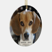 Benutzerdefiniertes Beagle-Dog-Foto Keramik Ornament (Rechts)