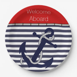 Benutzerdefiniertes Begrüßungsmuster an den Ankera Pappteller