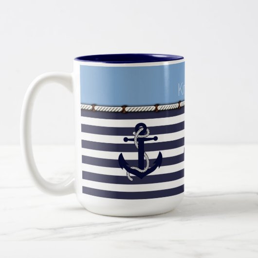 Benutzerdefiniertes Begrüßungsmuster an den Ankera Zweifarbige Tasse (Links)