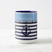 Benutzerdefiniertes Begrüßungsmuster an den Ankera Zweifarbige Tasse (Mittel)