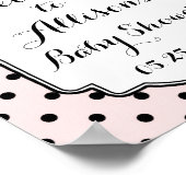 Benutzerdefiniertes Begrüßungszeichen für rosa sch Poster (Ecke)