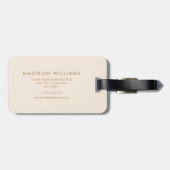 Benutzerdefiniertes Beige Braun Boho Regenbogen Bo Gepäckanhänger (Rückseite horizontal)