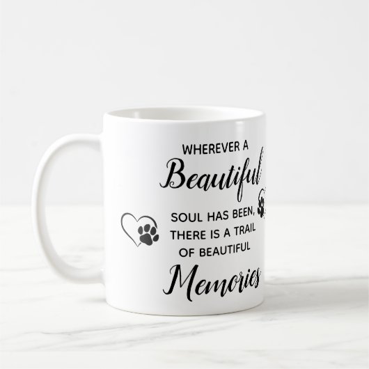 Benutzerdefiniertes Beileid für das Memorial Pet L Kaffeetasse (Links)