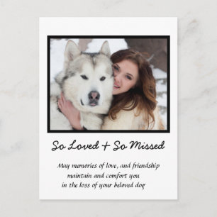 Benutzerdefiniertes Beileid für die Dog-Memorial Postkarte