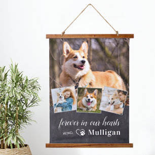 Benutzerdefiniertes Beileid für Hunde-Memorial 4 F Wandteppich Mit Holzrahmen