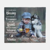 Benutzerdefiniertes Beileid-Memorial Pet Loss-Gesc Fleecedecke (Vorderseite (Horizontal))